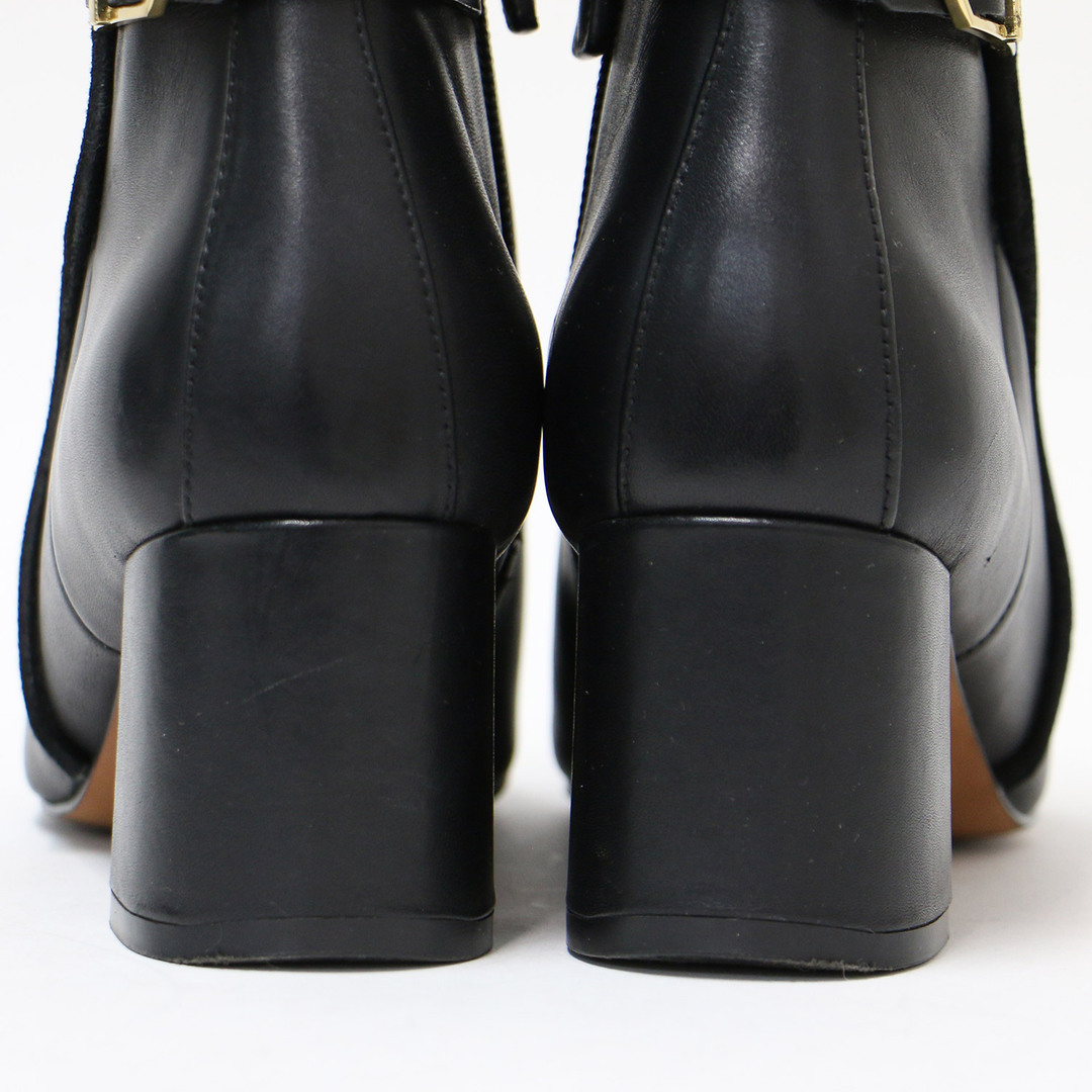 Cole Haan コール ハーン サイズ:6B(23.0cm) ブーツ ブーティー 靴 シューズ ブラック 黒 ショート アンクル ポインテッドトゥ チャンキーヒール ベルト バックル レザー ブランド【レディース】 2