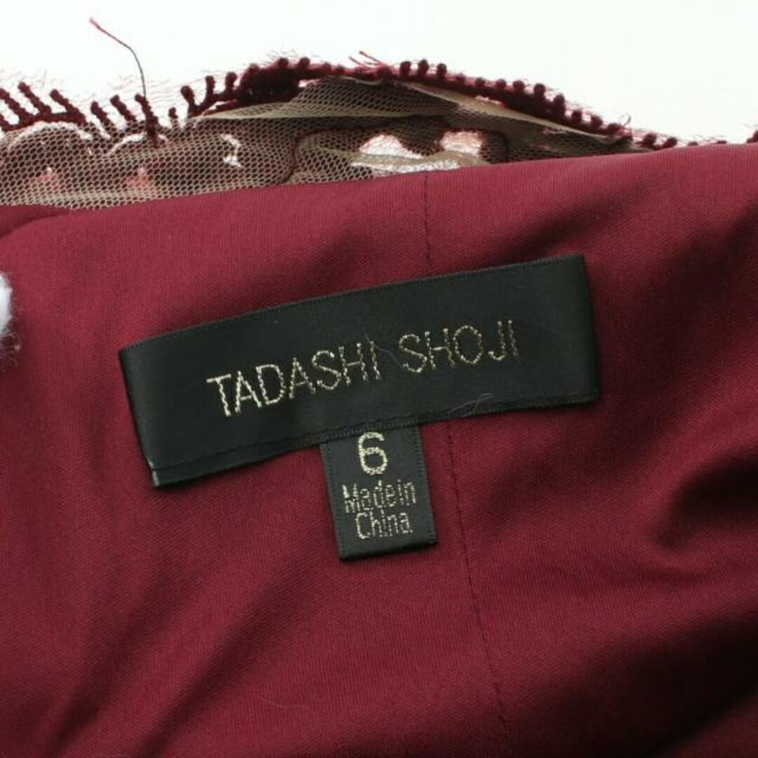 TADASHI SHOJI(タダシショウジ)の ドレスワンピース 総レース ナイロン バーガンディ スパンコール レディースのワンピース(ひざ丈ワンピース)の商品写真