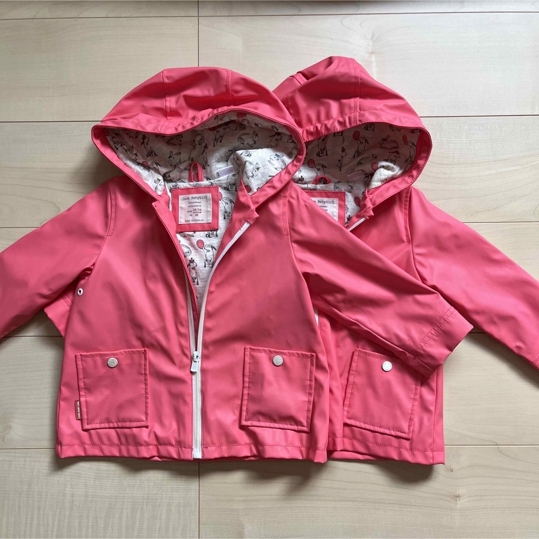 ZARA KIDS(ザラキッズ)の【zara baby】 フード付 アウター 18-24m(92cm) 2着セット キッズ/ベビー/マタニティのキッズ服女の子用(90cm~)(ジャケット/上着)の商品写真