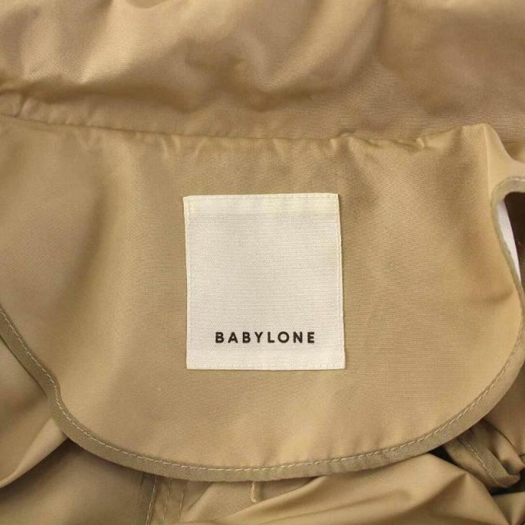 BABYLONE(バビロン)のバビロン モッズコート ロング フード付き ジップアップ 36 ベージュ レディースのジャケット/アウター(モッズコート)の商品写真