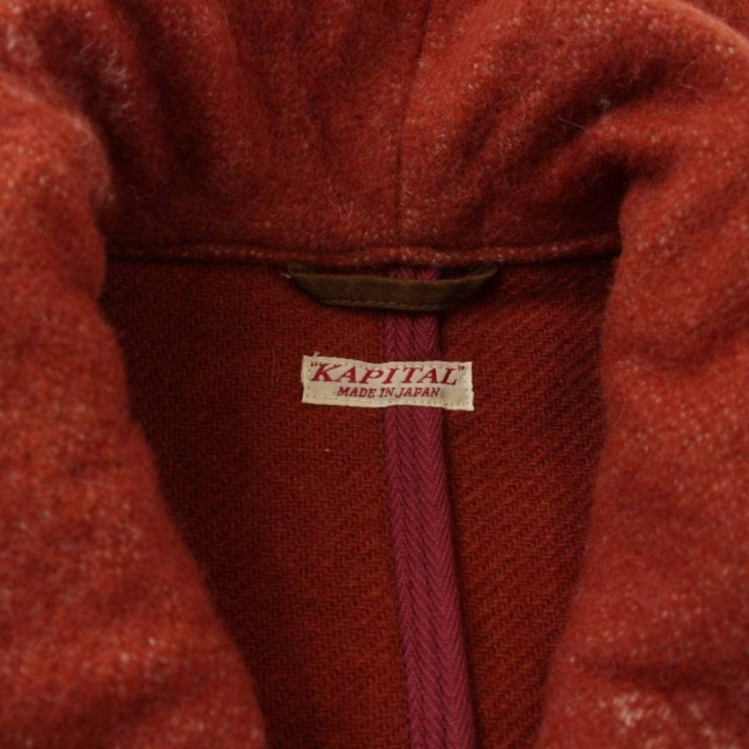 キャピタル 15AW 西部毛布 ウールダッフルコート 七分袖 F オレンジ 7
