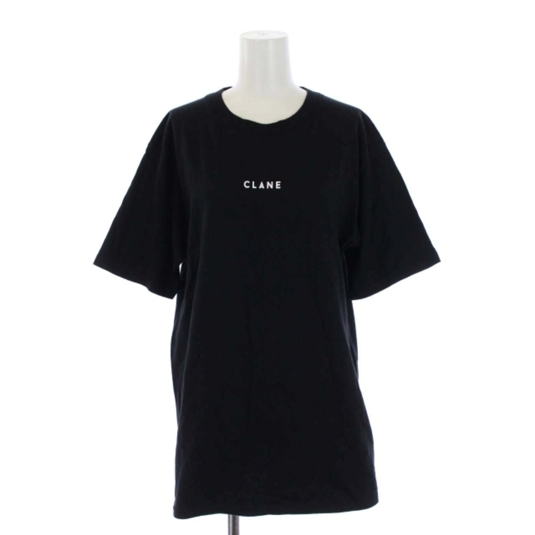 クラネ CLANE Tシャツ カットソー クルーネック 半袖 ロゴ 1 S 黒 | フリマアプリ ラクマ
