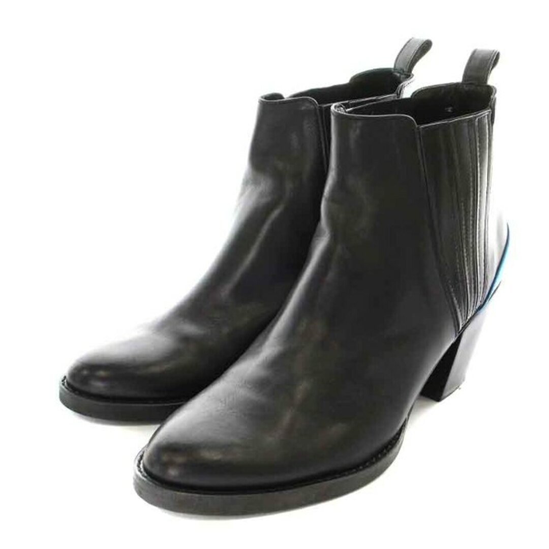 ツモリチサト ウォーク ブーティ ショートブーツ M 23.0cm 黒 青 レディースの靴/シューズ(ブーツ)の商品写真