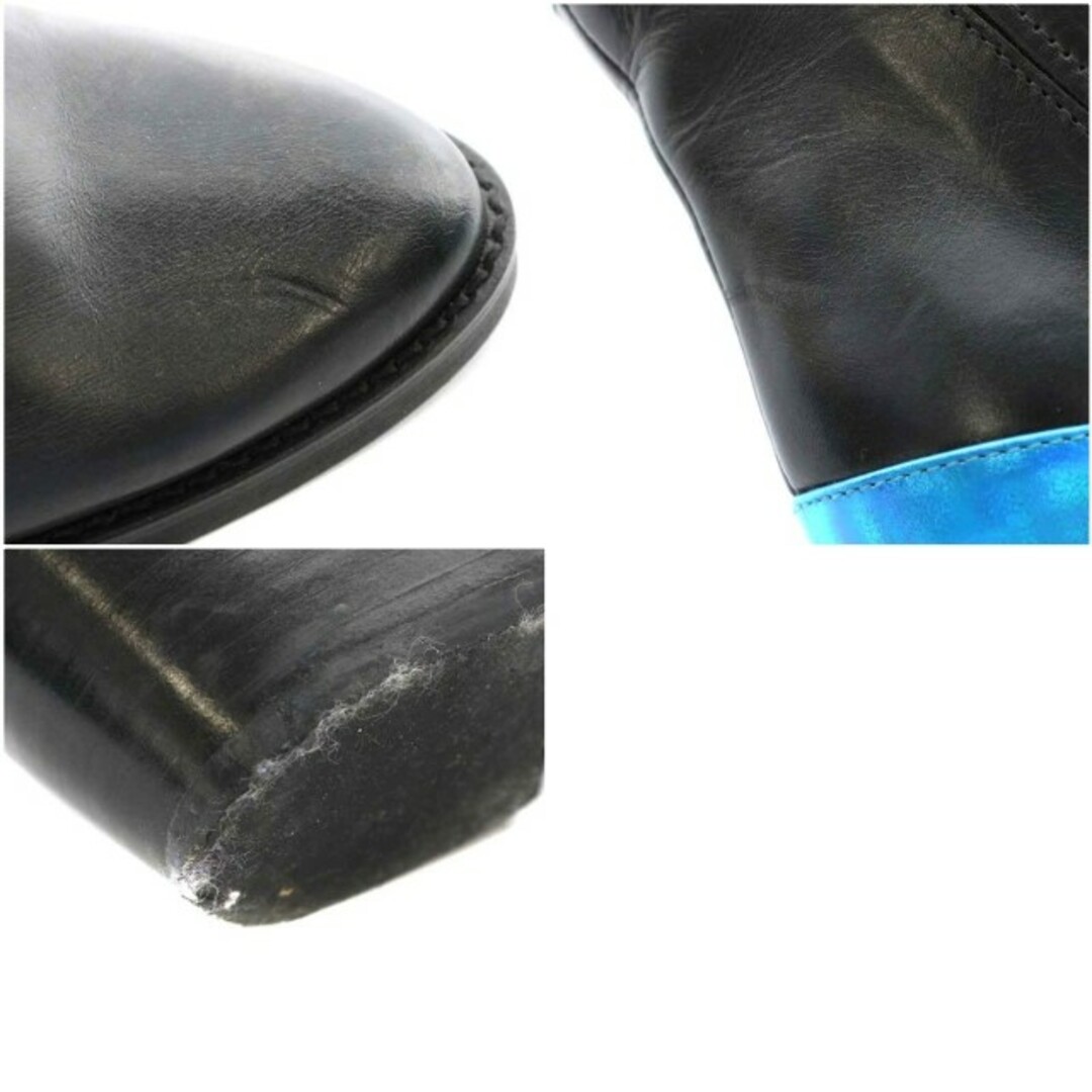 ツモリチサト ウォーク ブーティ ショートブーツ M 23.0cm 黒 青 レディースの靴/シューズ(ブーツ)の商品写真