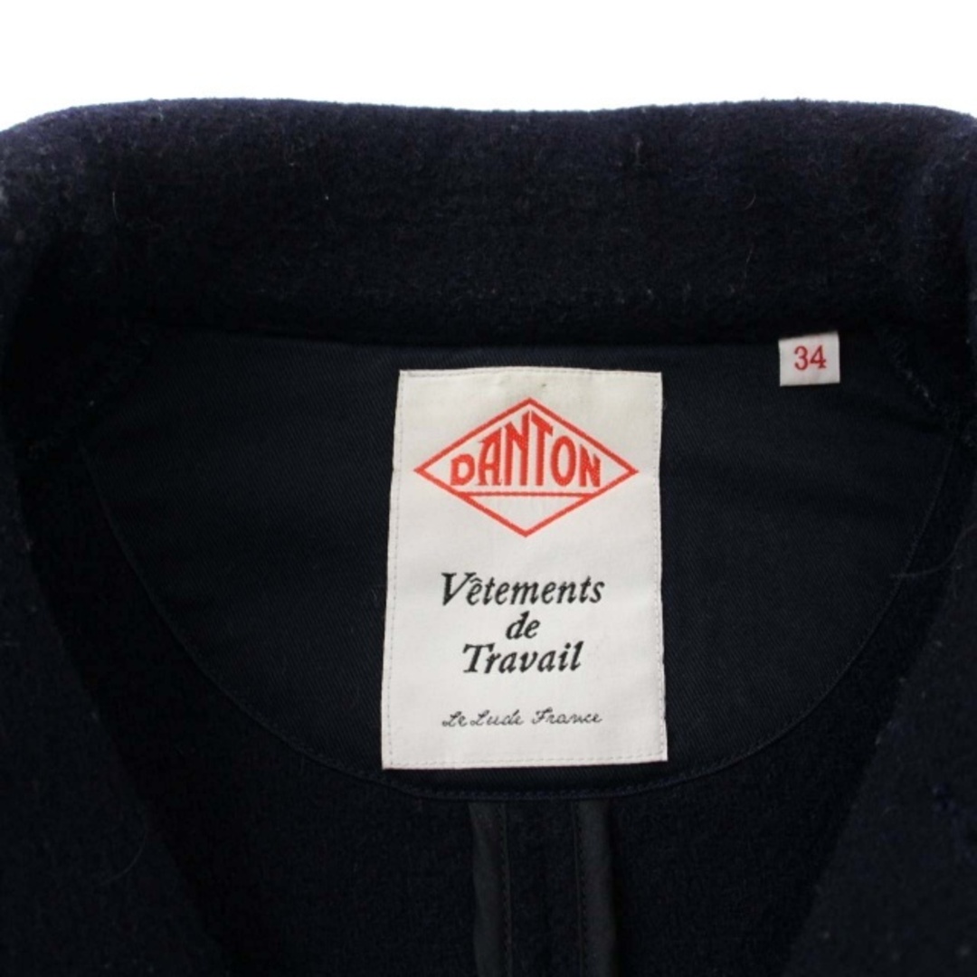 DANTON(ダントン)のダントン DANTON ステンカラーコート ウール ショート 34 XS 紺 レディースのジャケット/アウター(その他)の商品写真