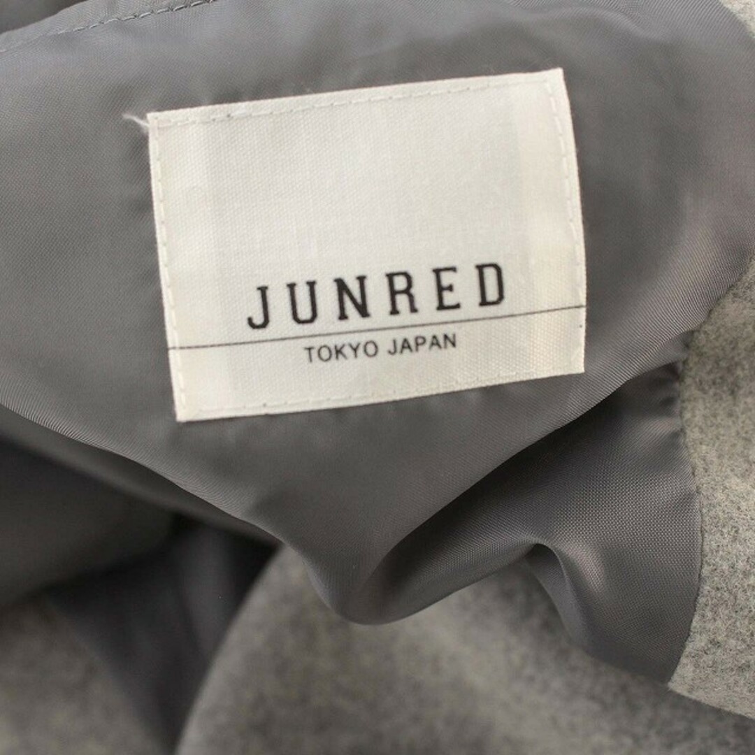 JUNRED(ジュンレッド)のジュンレッド JUNRed スタンドカラーコート ウール混 ロング M グレー メンズのジャケット/アウター(その他)の商品写真