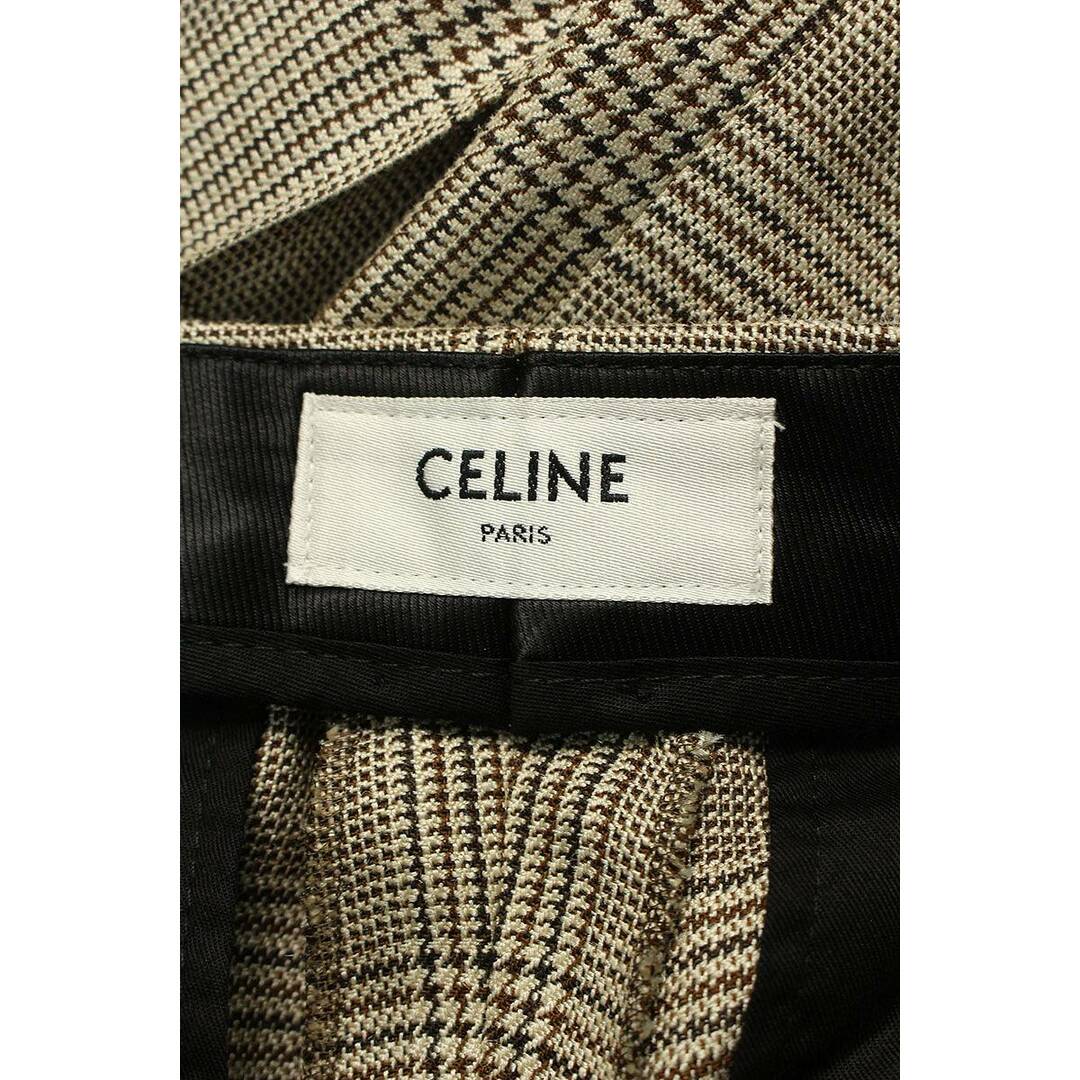 celine(セリーヌ)のセリーヌバイエディスリマン  2P718013J DOUBLE-PLEATED KITTY PANTS ダブルプリーツチェック柄ロングパンツ レディース 42 レディースのパンツ(その他)の商品写真