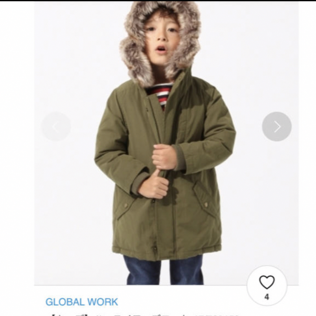 GLOBAL WORK(グローバルワーク)のGLOBAL WORK 110センチ 120センチ モッズコート キッズ/ベビー/マタニティのキッズ服男の子用(90cm~)(コート)の商品写真