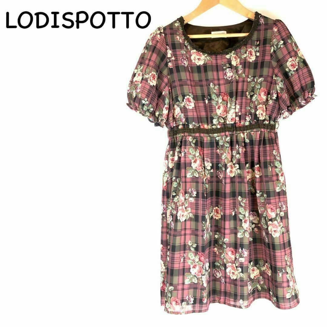 LODISPOTTO(ロディスポット)のLODISPOTTOロディスポット　花柄ワンピース レディースのワンピース(ミニワンピース)の商品写真