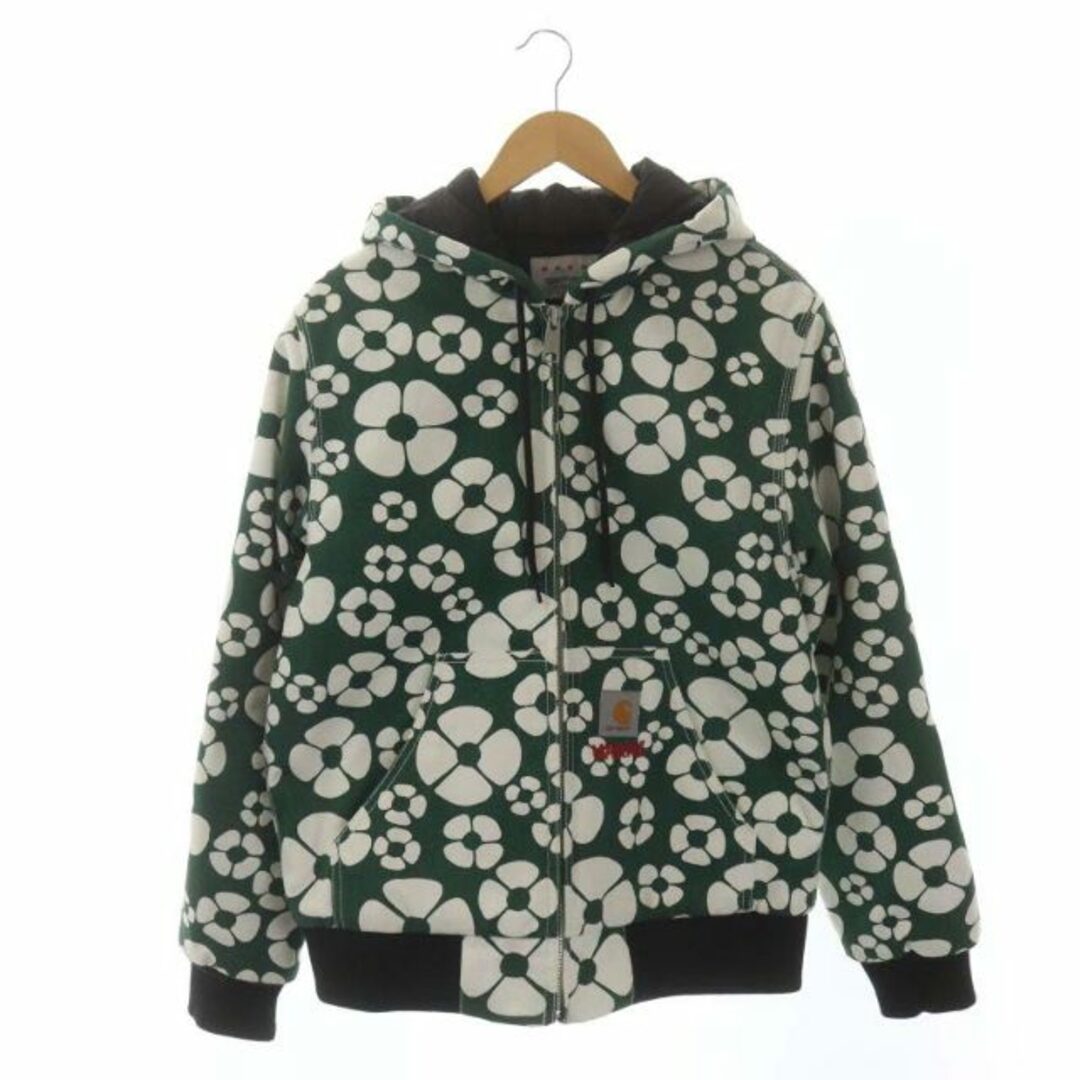 マルニ LONG-SLEEVED FLORAL PARKA JACKET