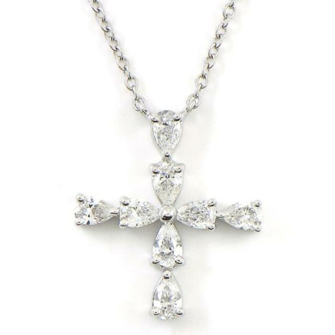 ハリーウィンストン HARRY WINSTON ネックレス ミニクロス PEDPREMCPM 8ポイント ペアシェイプ ダイヤモンド 0.48ct PT950