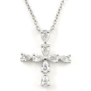 ハリーウィンストン HARRY WINSTON ネックレス シンボルズ ミニクロス PEDPREMCPM 8ポイント ペアシェイプ ダイヤモンド 0.48ct PT950