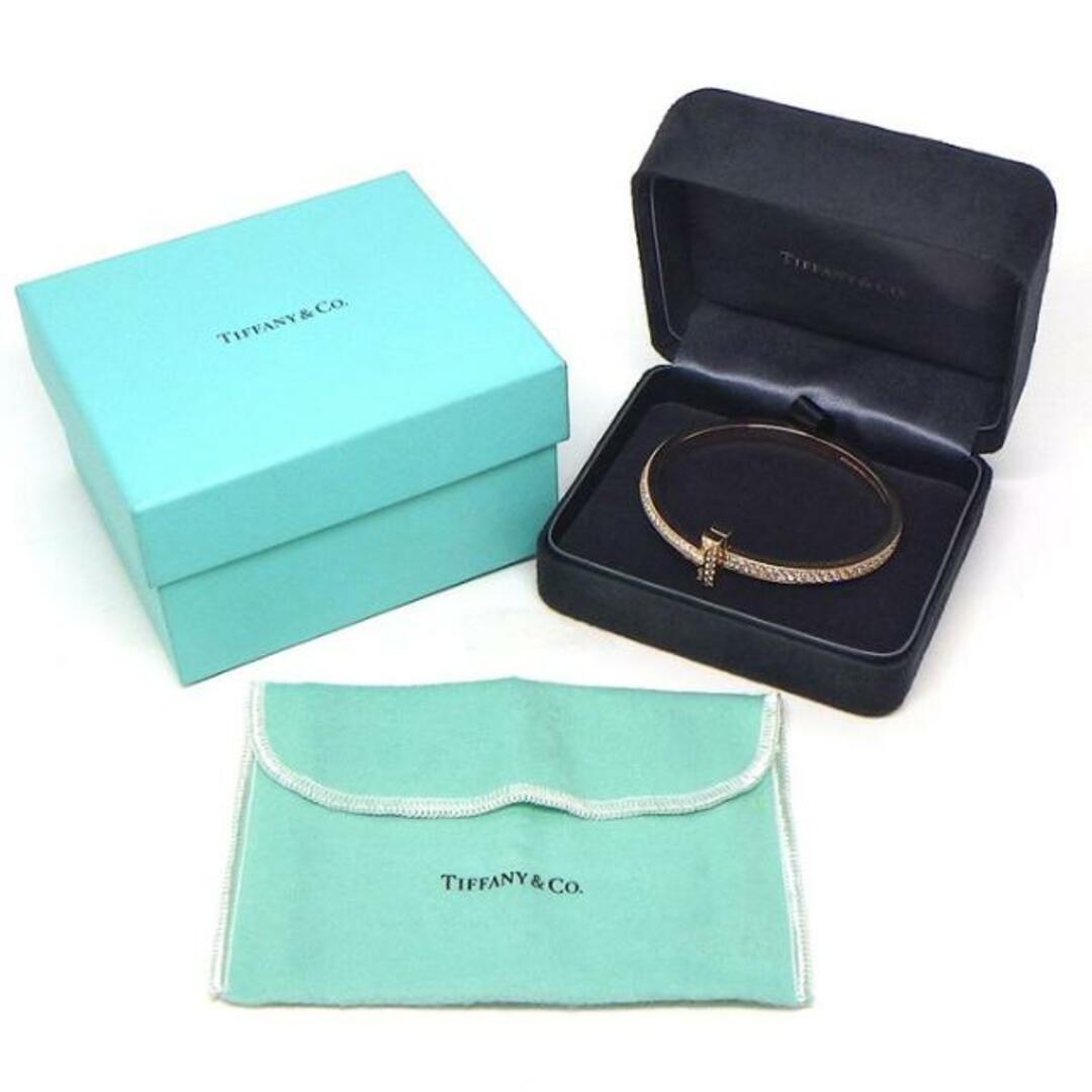 Tiffany & Co.(ティファニー)のティファニー Tiffany & Co. ブレスレット T ワン ワイド ヒンジ バングル 68127319 フル パヴェ ダイヤモンド 4.37ct K18PG / #L 【中古】 レディースのアクセサリー(ブレスレット/バングル)の商品写真