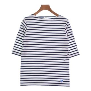 オーシバル(ORCIVAL)のORCIVAL オーシバル Tシャツ・カットソー 2(L位) 白x紺(ボーダー) 【古着】【中古】(カットソー(半袖/袖なし))