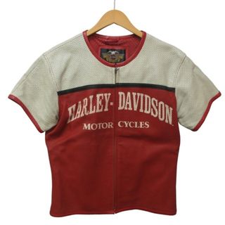 ハーレーダビッドソン(Harley Davidson)のハーレーダビッドソン パンチングレザージャケット ブルゾン XL(メンズM）(装備/装具)