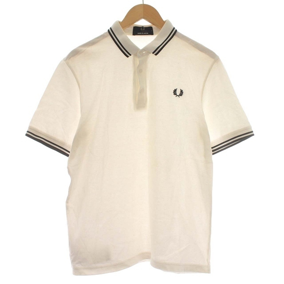 【美品】フレッドペリー/FRED PERRY 半袖 ポロシャツ　鹿の子　ロゴ