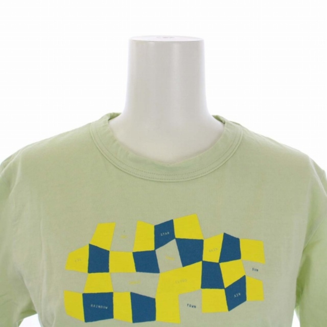 ミナペルホネン Tシャツ カットソー 半袖 クルーネック S 黄緑 4