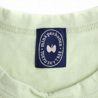 ミナペルホネン Tシャツ カットソー 半袖 クルーネック S 黄緑