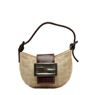 M横010 / FENDI ズッカ柄 ミニバッグ ポーチ キャンバス レザー