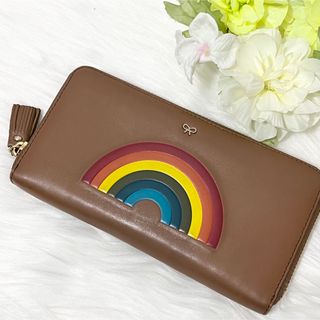 アニヤハインドマーチ(ANYA HINDMARCH)の【美品】ANYA HINDMARCH 長財布 レインボー 虹モチーフ ウォレット(財布)