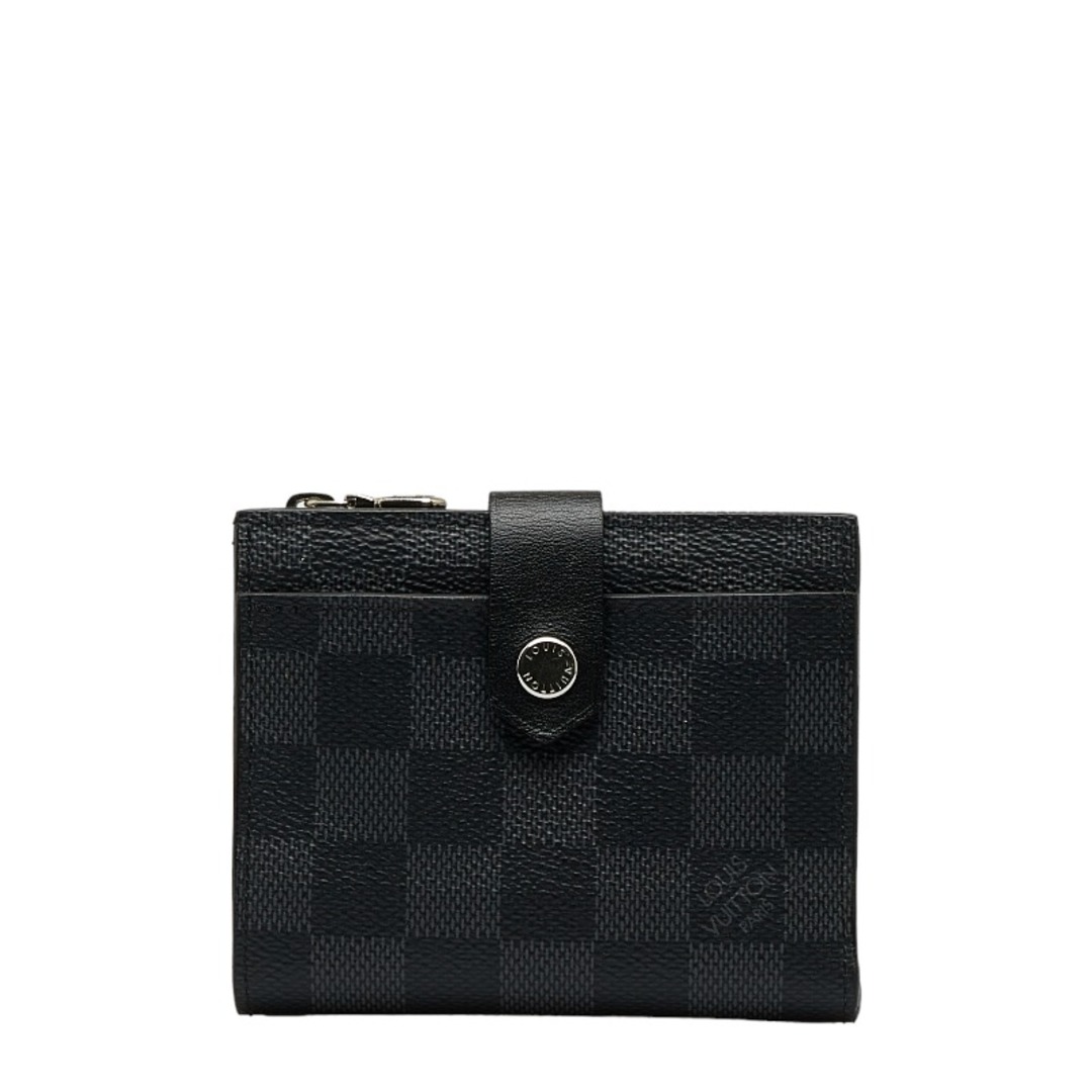 美品 ルイ ヴィトン ダミエ グラフィット ミュルティ ポルト カルト 二つ折り財布 N60451 PVC メンズ LOUIS VUITTON 【1-0121957】