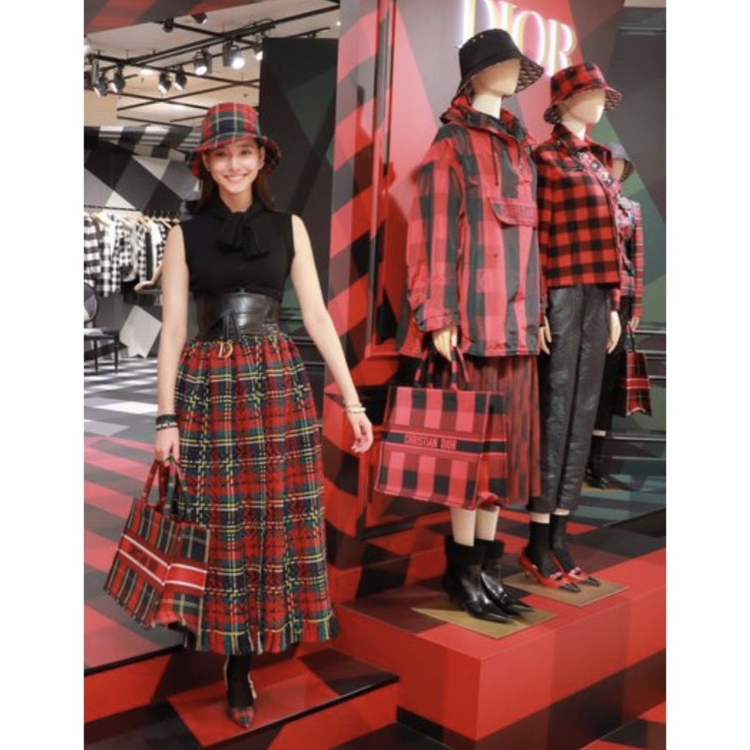 dior ♡ チェックプリーツスカート
