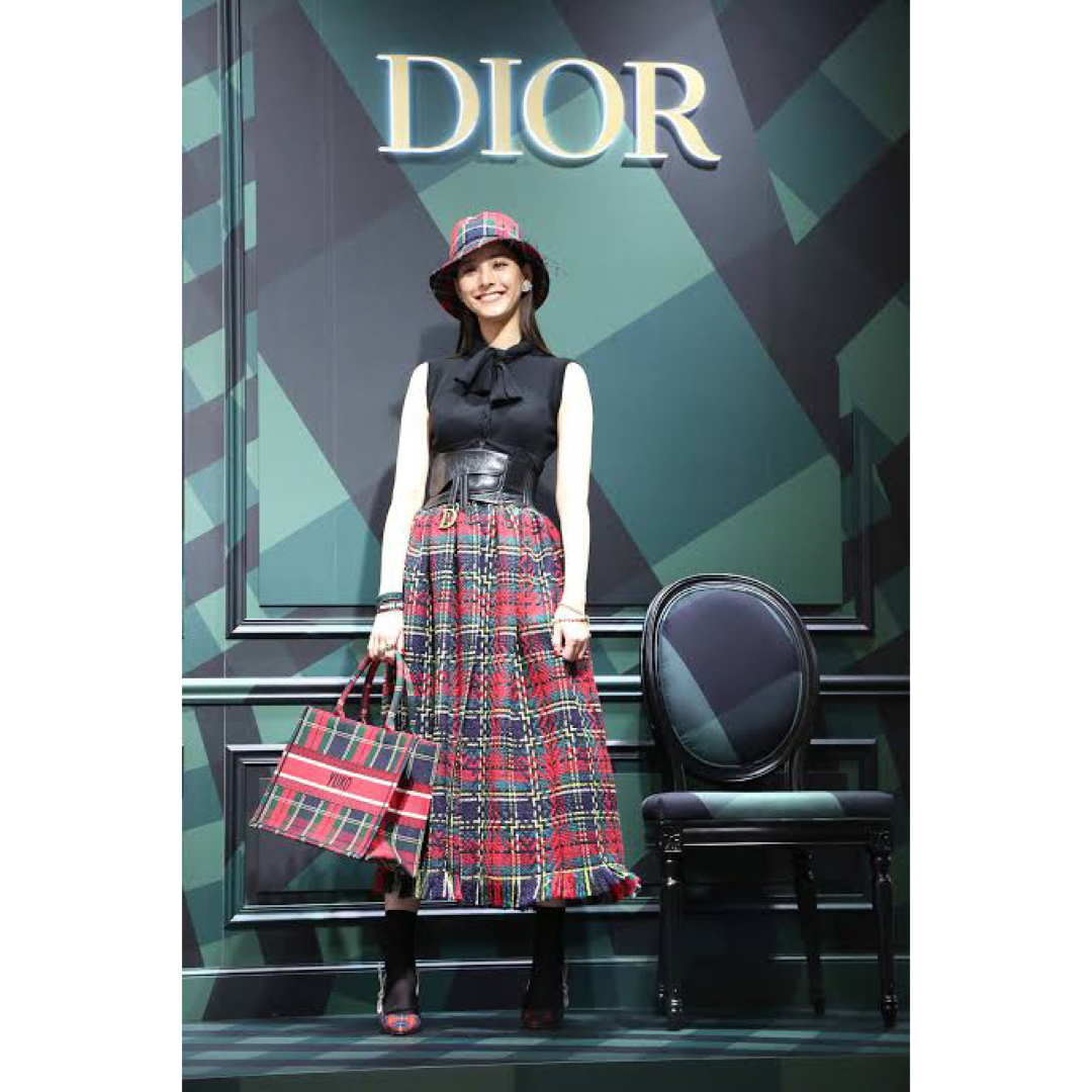 dior ♡ チェックプリーツスカート