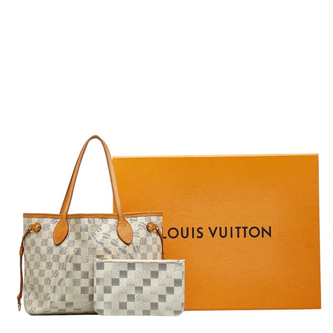 ルイ ヴィトン ダミエ アズール ネヴァーフルPM ショルダーバッグ トートバッグ N41362 PVC レディース LOUIS VUITTON 【222-22133】