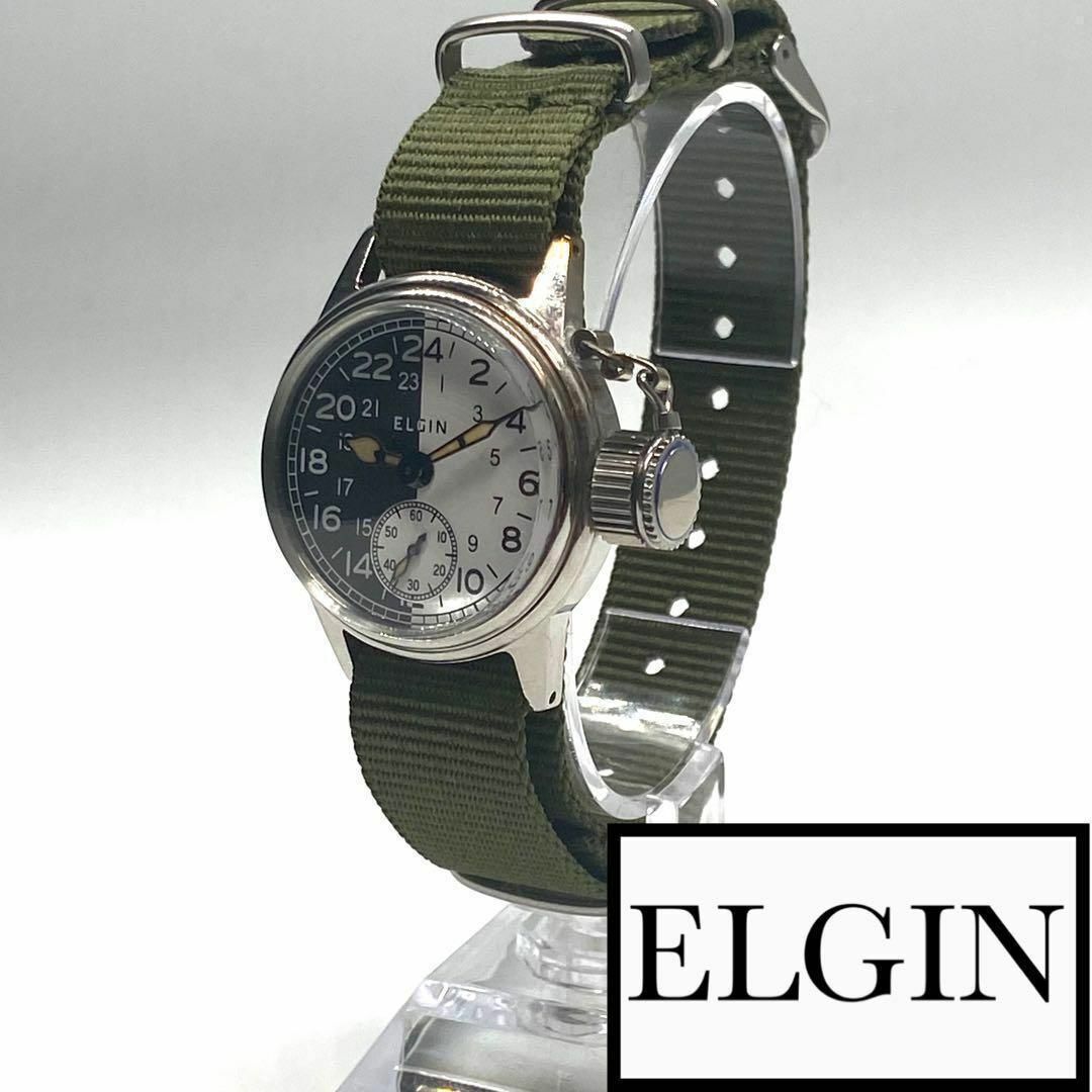 腕時計(アナログ)★至高品 エルジン WWⅡ ミリタリー 1940s 15j ビンテージ a14