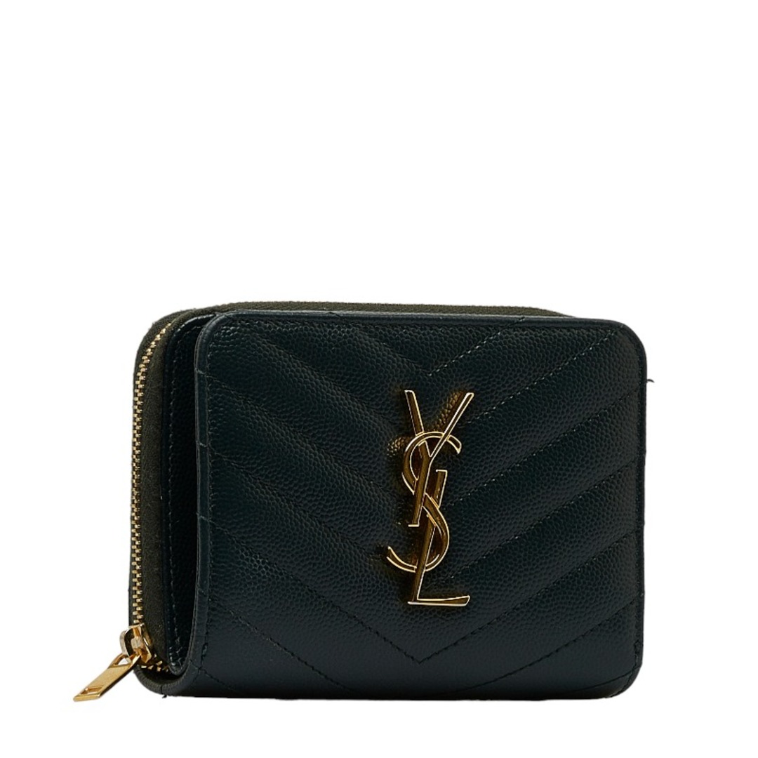 サンローラン YSLロゴ Vステッチ キルティング ゴールド金具 二つ折り財布 GUE403723 レザー レディース SAINT LAURENT 【1-0122526】 サンローラン YSLロゴ キルティング 二つ折り財布 レザー レディース SAINT LAURENT 【1-0105040】