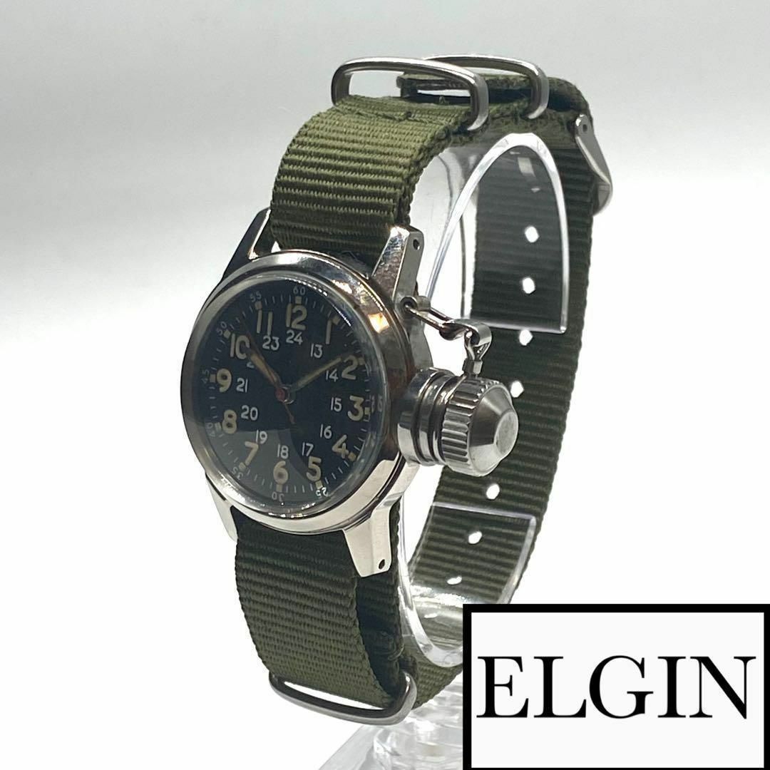 ★至高品 エルジン WWⅡ ミリタリー  1940s 19j ビンテージ a13 メンズの時計(腕時計(アナログ))の商品写真