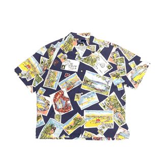 ポロラルフローレン(POLO RALPH LAUREN)のXL ポロ ラルフローレン 総柄シャツ 葉書柄 バミューダ ヴィンテージポロ(シャツ)