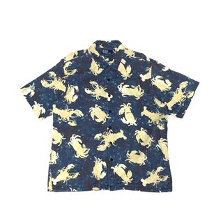 ポロラルフローレン(POLO RALPH LAUREN)のXL ポロ ラルフローレン 総柄シャツ 甲殻類柄 カニ ロブスター ヴィンテージ(シャツ)