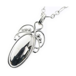 【美品】GEORG JENSEN ジョージ ジェンセン　ネックレス　鈴蘭　銀レア