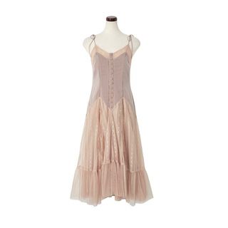 Lace-Trimmed Satin Cami Dress♡her lip to-