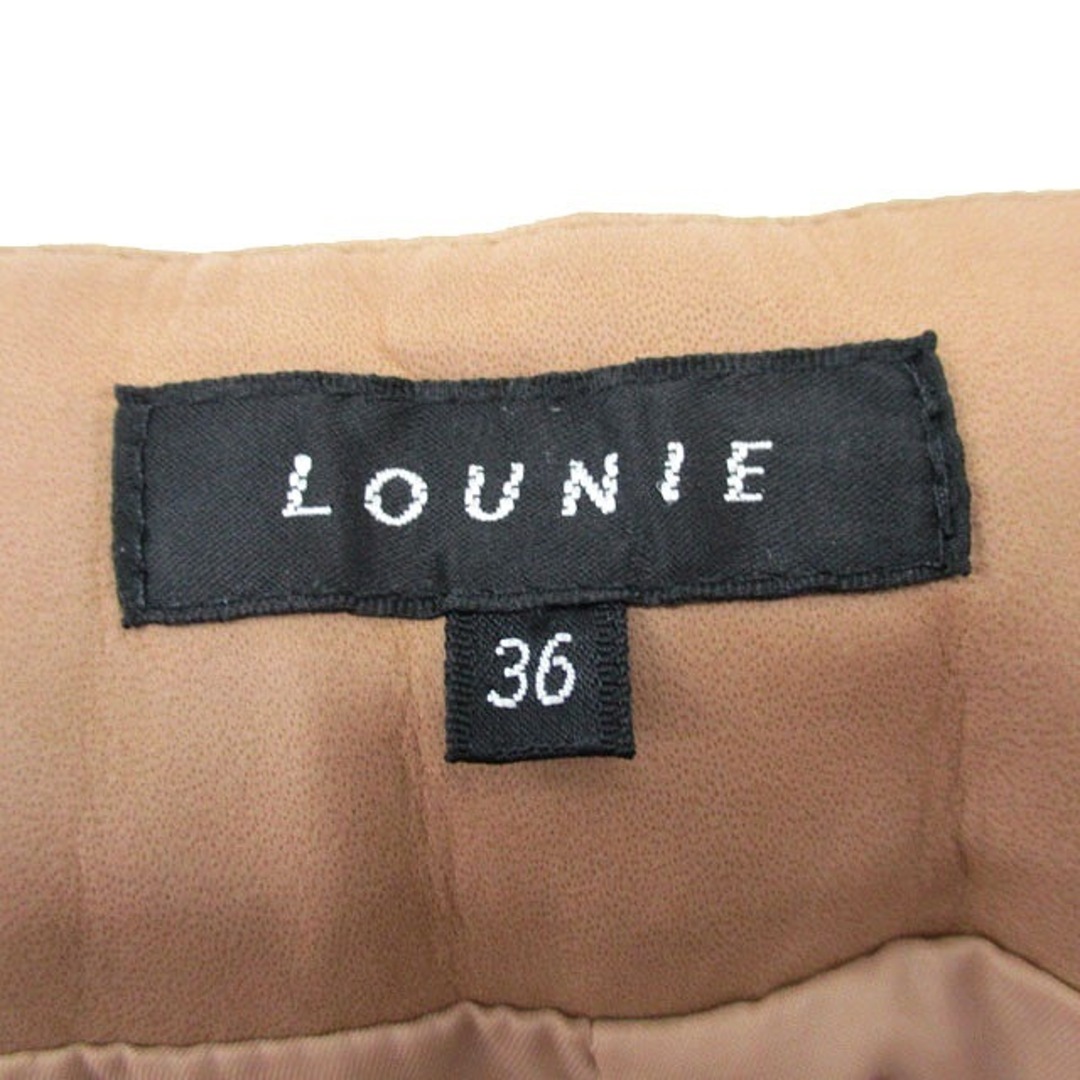 LOUNIE(ルーニィ)のルーニィ キュロット パンツ ティアード フェイクレザー シンプル 36 レディースのパンツ(キュロット)の商品写真