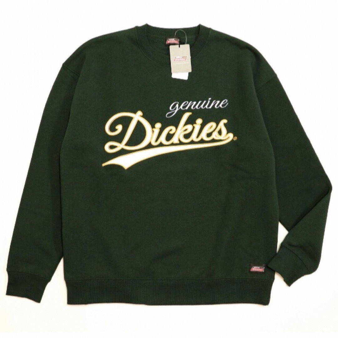 Dickies(ディッキーズ)の【Dickies／ディッキーズ 】裏フリース プルオーバースウェット・濃い緑色L メンズのトップス(スウェット)の商品写真