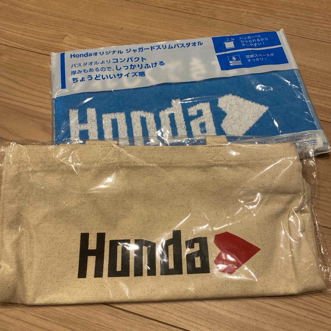 ホンダ(ホンダ)の値下げ！HONDAハート　バックタオルセット エンタメ/ホビーのコレクション(ノベルティグッズ)の商品写真