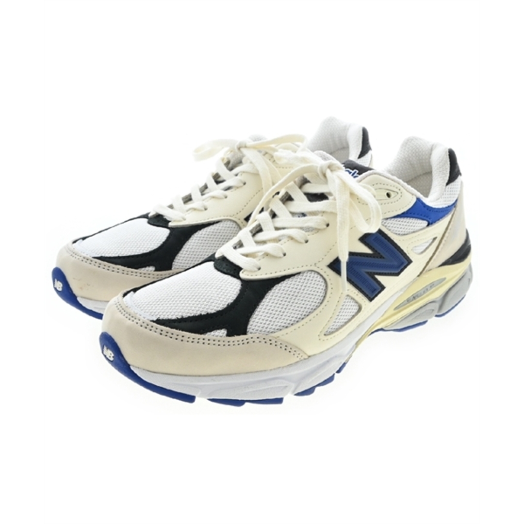 New Balance スニーカー 27cm 白xベージュ系x黒等 【古着】【中古】 | フリマアプリ ラクマ