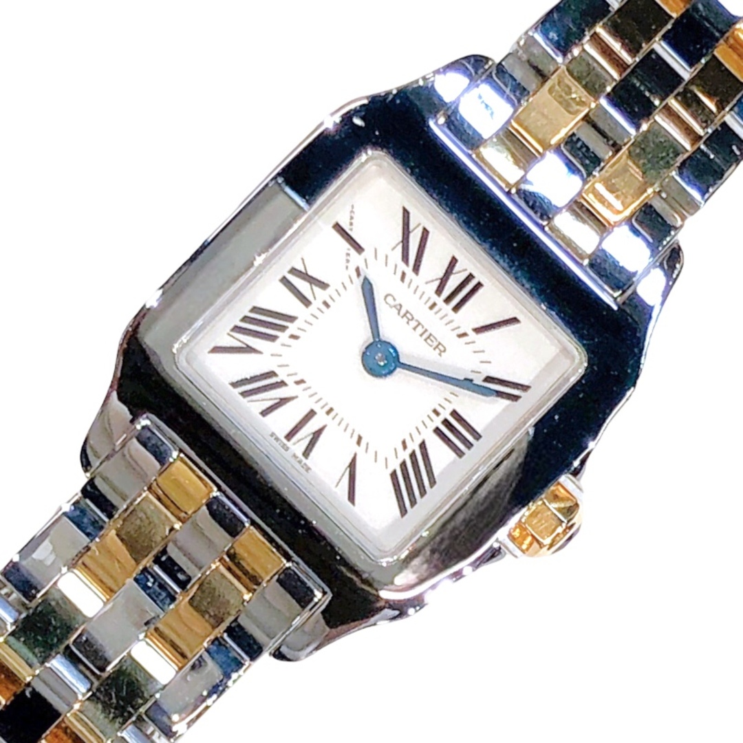カルティエ Cartier サントスドゥモワゼルSM W25066Z6 アイボリー K18YG/SS レディース 腕時計