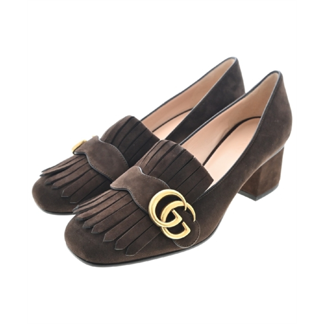 Gucci - GUCCI グッチ パンプス EU37(23.5cm位) 茶 【古着】【中古】の