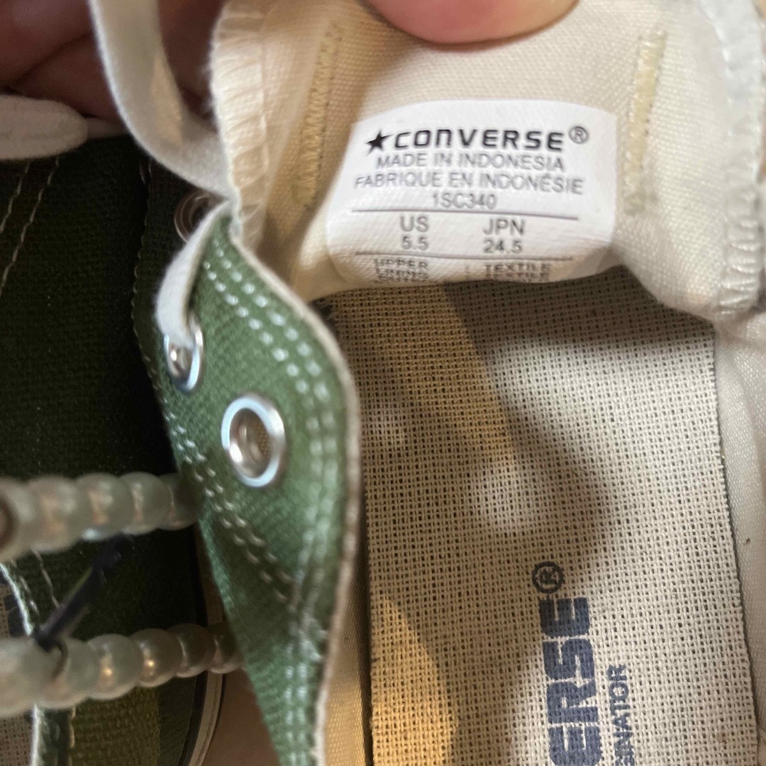 CONVERSE(コンバース)のコンバース　スニーカー（グリーン） キッズ/ベビー/マタニティのベビー靴/シューズ(~14cm)(スニーカー)の商品写真