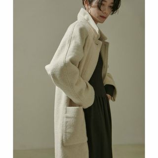 サロンアダムエロぺ(SALON adam et rope')の【ベージュ系（28）】【WEB限定】ループカットコートロングコート(その他)