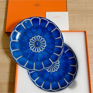 エルメス(Hermes)の【新品】エルメス ブルーダイユール パンプレート ペア 未使用⭐︎クーポン⭐︎(食器)