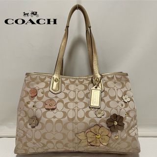 COACH リボン ミニ シティー ジップ トート ウィズ ボウ チョーク