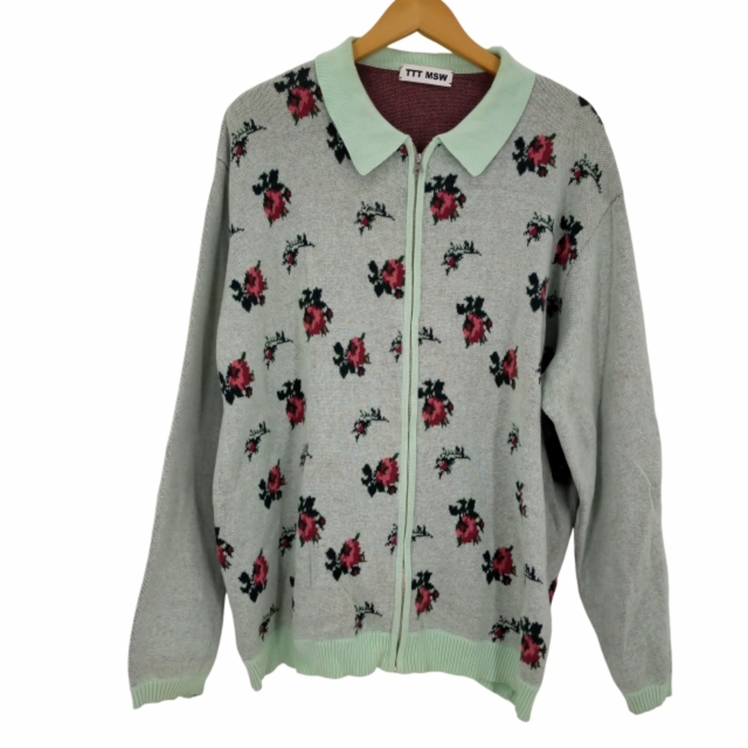 TTT_MSW 20AW flower knit polo Mint