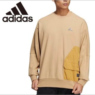 アディダス(adidas)の【adidas/アディダス】サイドポケット付クルーネックスウェットトレーナー・M(スウェット)