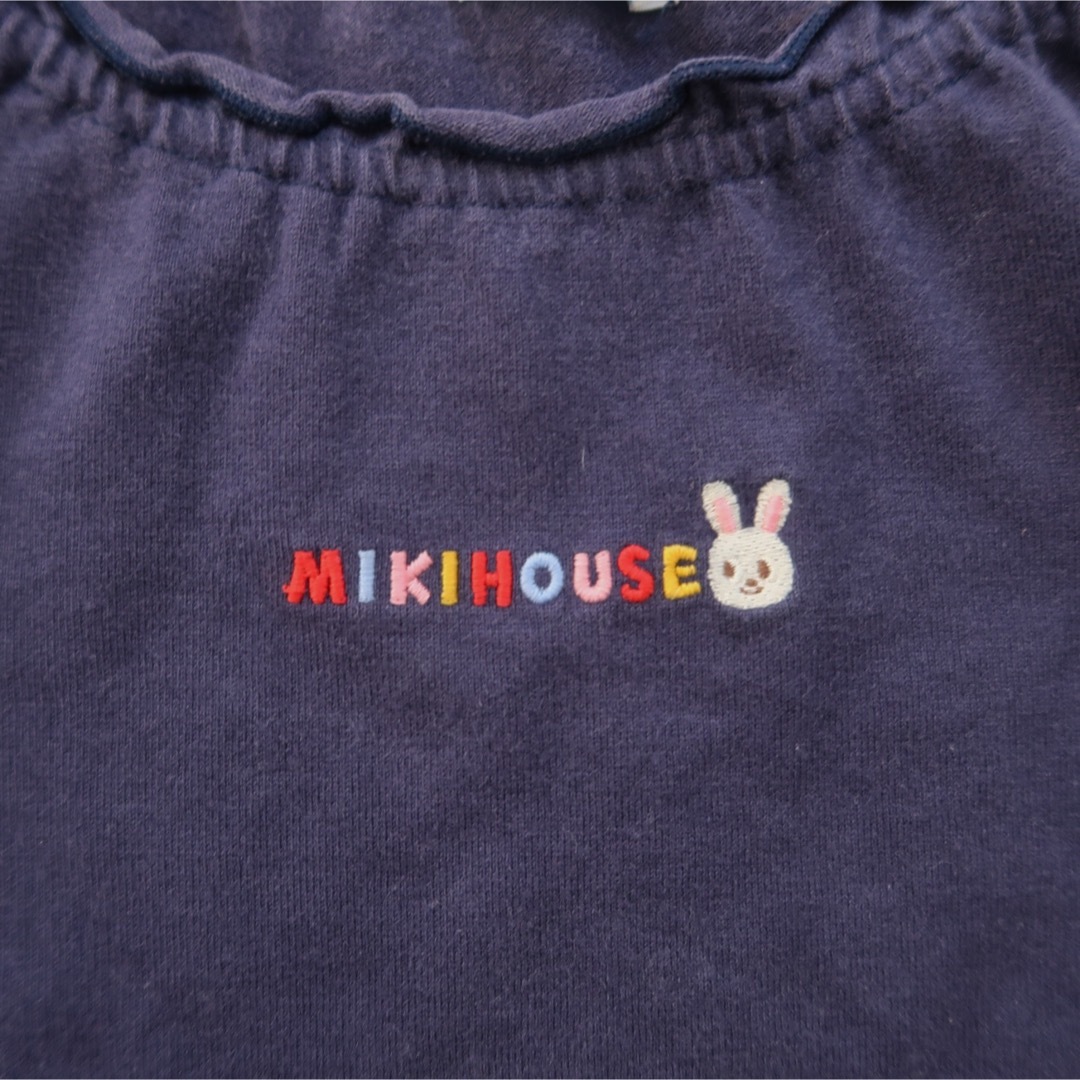 mikihouse(ミキハウス)のミキハウス うさこ 音楽ロンT ニッセン りんごスカート ネイビー 100cm キッズ/ベビー/マタニティのキッズ服男の子用(90cm~)(Tシャツ/カットソー)の商品写真