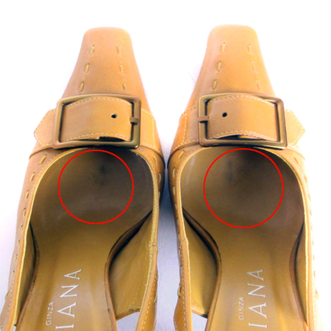 DIANA(ダイアナ)のダイアナ パンプス バックストラップ ハイヒール ステッチ 茶 21.5 レディースの靴/シューズ(ハイヒール/パンプス)の商品写真