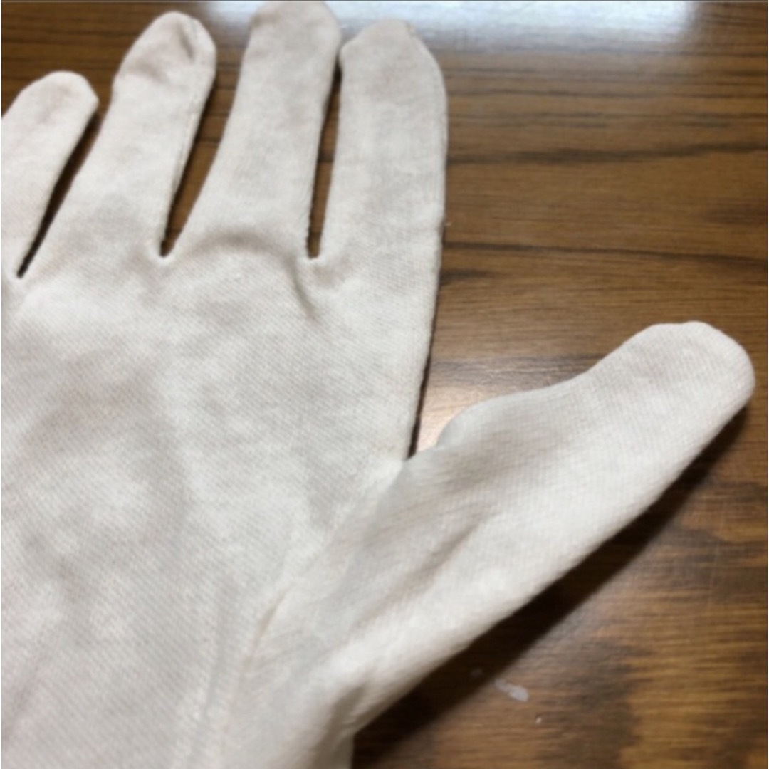 白い綿の手袋　L  4枚 レディースのファッション小物(手袋)の商品写真